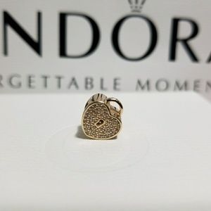 Pandora Heart Lock  Clear Cz